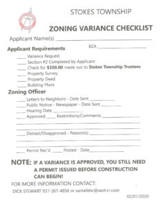 Variance Checklist